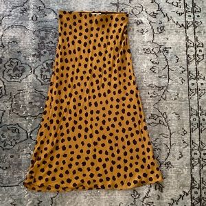 Madewell Midi Slip Skirt in Painted Spots